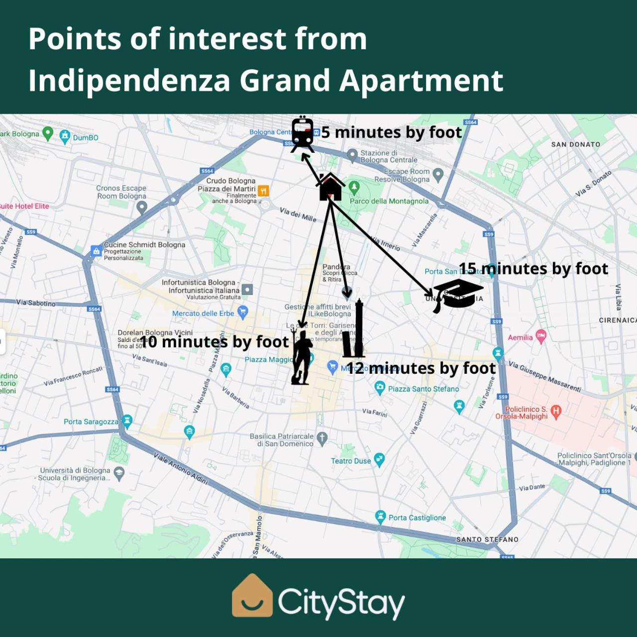 Citystay I Indipendenza Grand Apartment Bolonya Dış mekan fotoğraf